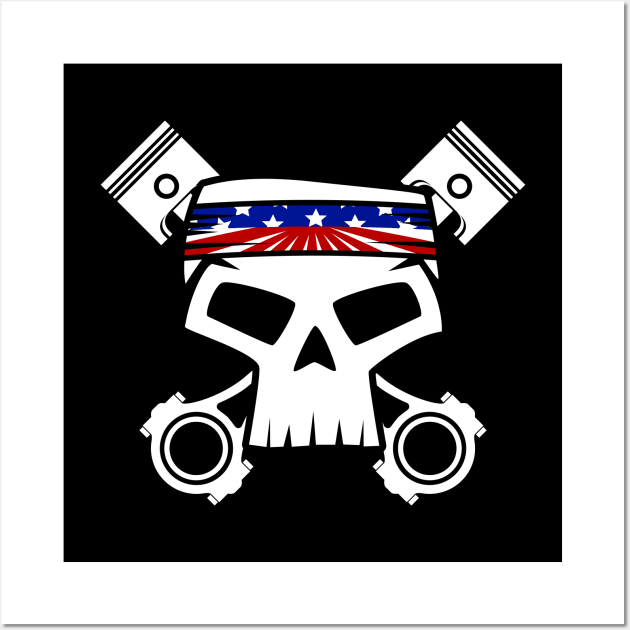 American Muscle Racing Skull Wall Art by HSDESIGNS